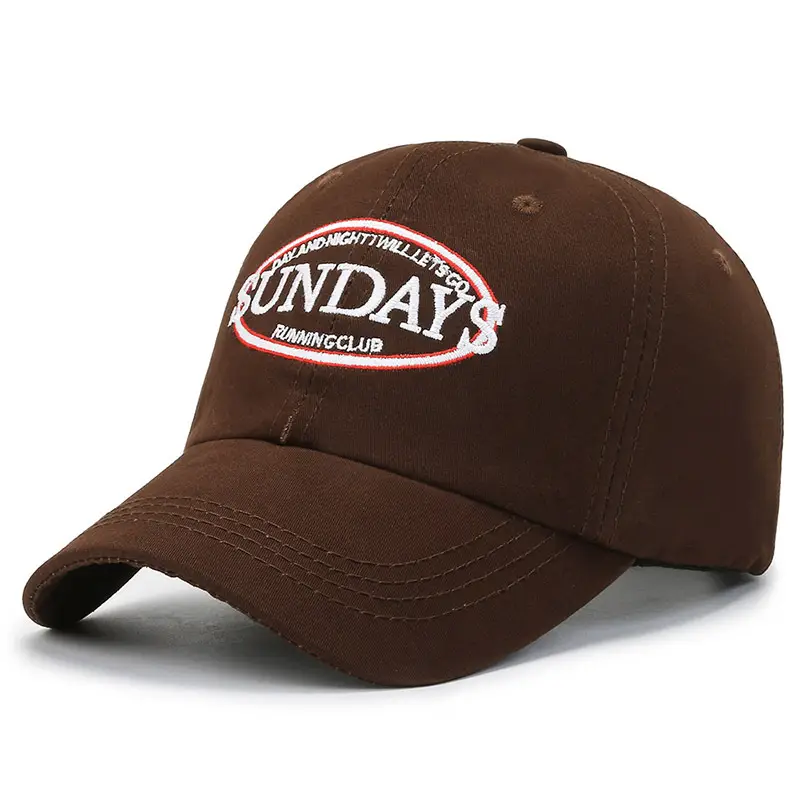 Women's White Sun Hat with Letter Embroidery - Image 6