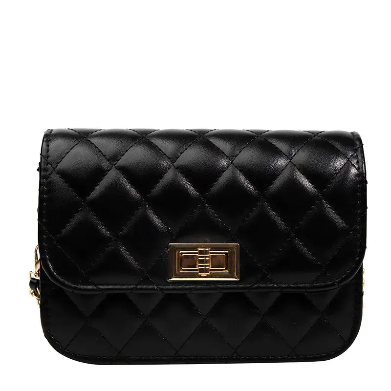 Black Rhombic Chain Shoulder Bag for Women 2022 - Image 9