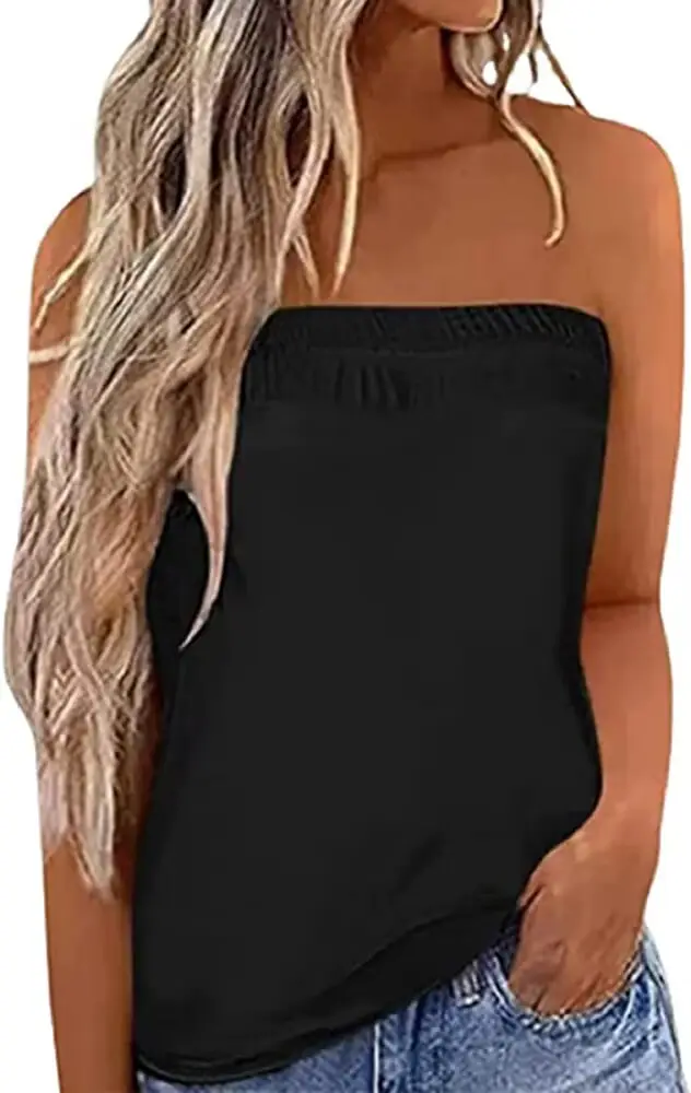 Black Sleeveless Women's T-Shirt Summer Loose Casual - Image 4