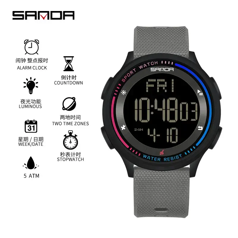 Sanda Luminous Multi-Function Watch for Men Women - Image 13