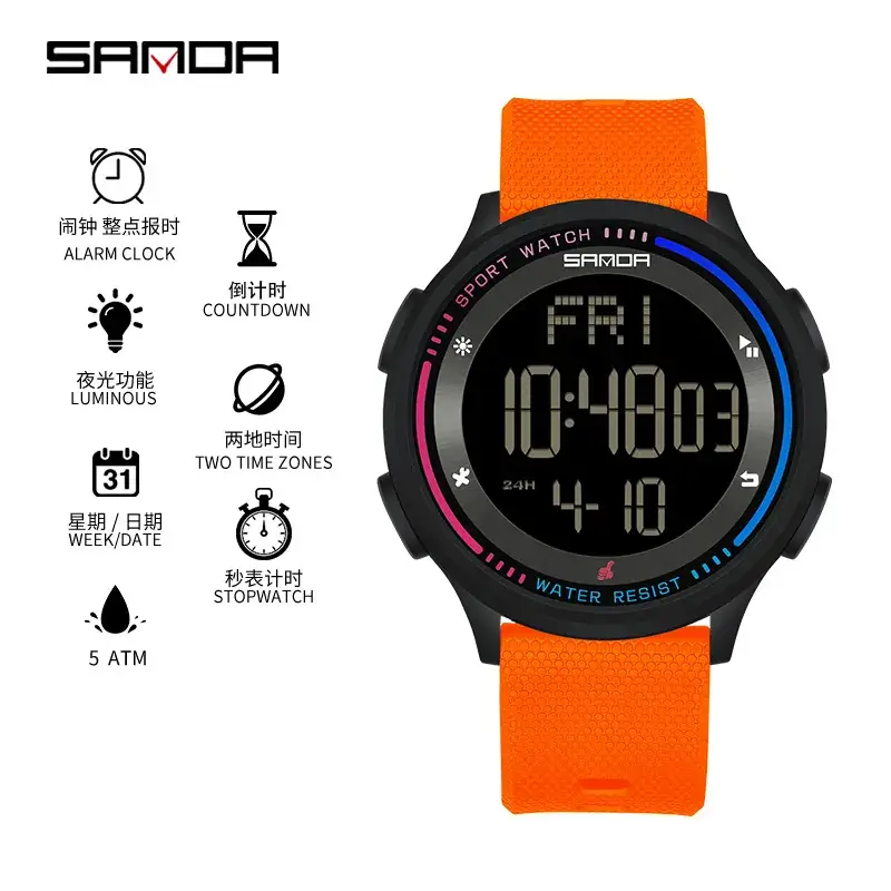 Sanda Luminous Multi-Function Watch for Men Women - Image 16