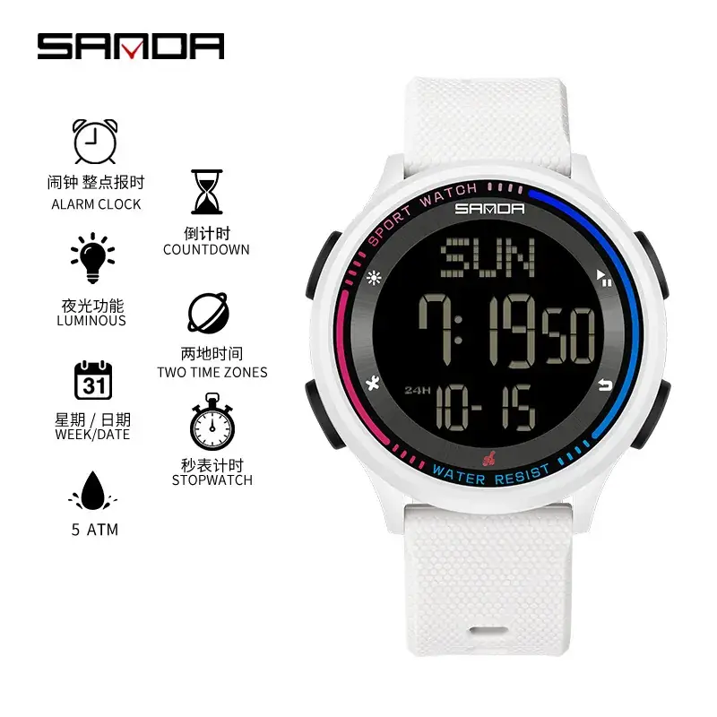 Sanda Luminous Multi-Function Watch for Men Women - Image 7