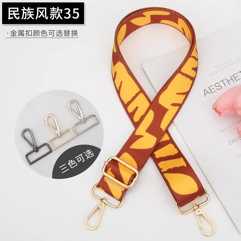 Adjustable Crossbody Bag with Gold Plated Replacement Straps