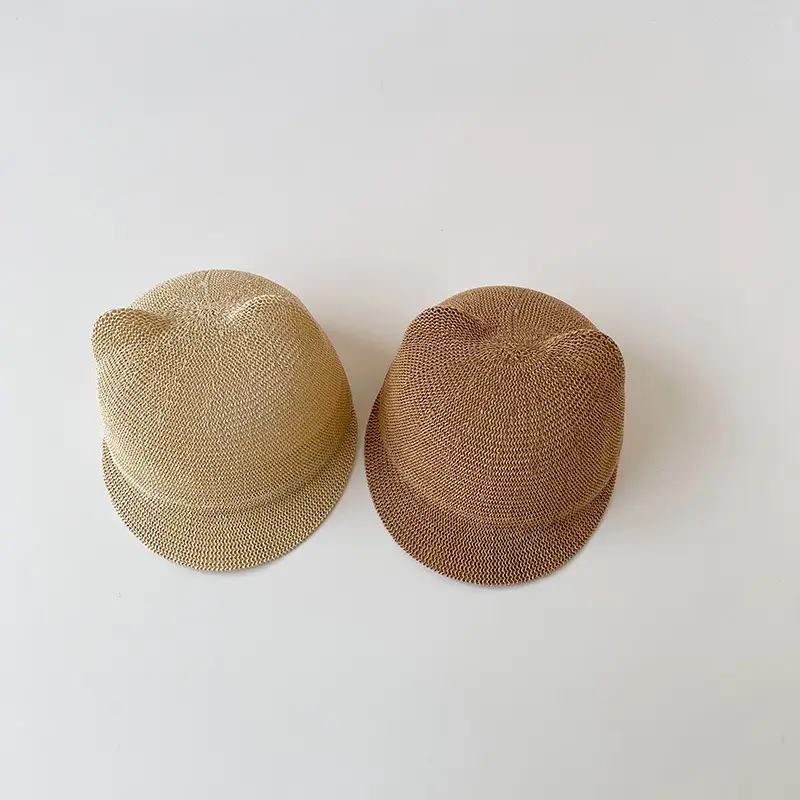 Children's Straw Bear Peaked Hat 1-2Yr Sun Hat - Image 4