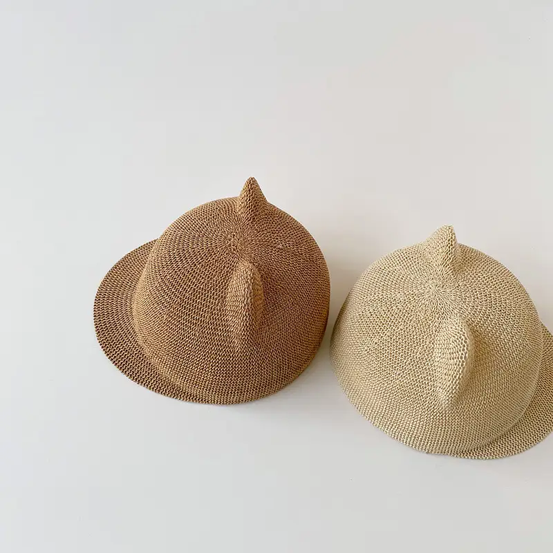 Children's Straw Bear Peaked Hat 1-2Yr Sun Hat - Image 5