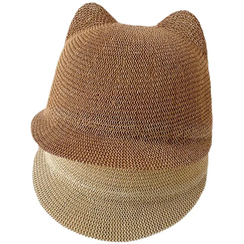 Children's Straw Bear Peaked Hat 1-2Yr Sun Hat - Image 7