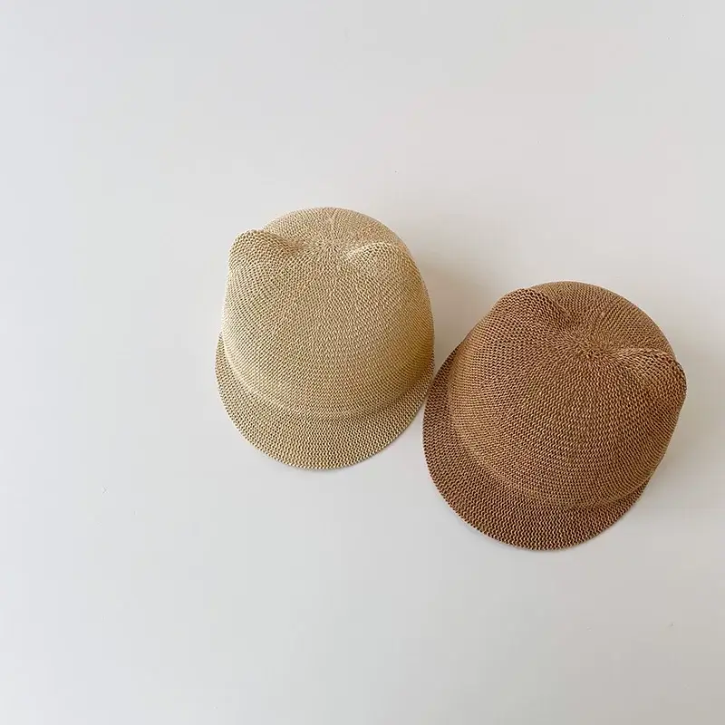 Children's Straw Bear Peaked Hat 1-2Yr Sun Hat — feature 6