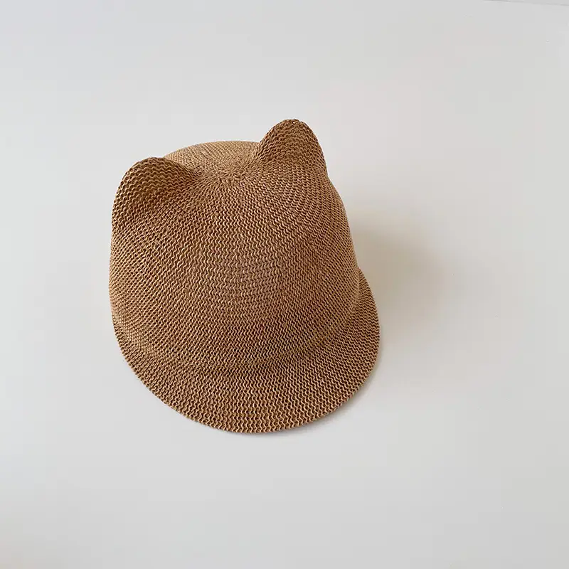 Children's Straw Bear Peaked Hat 1-2Yr Sun Hat - Image 2