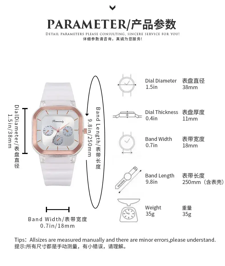Women's Red Silicone Quartz Watch with Three Subdials - Image 11