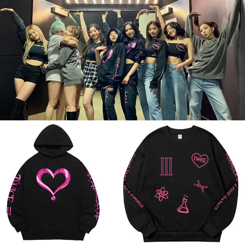 Black Heart Print Hoodie for Men Women 4TH WORLD TOUR - Image 4