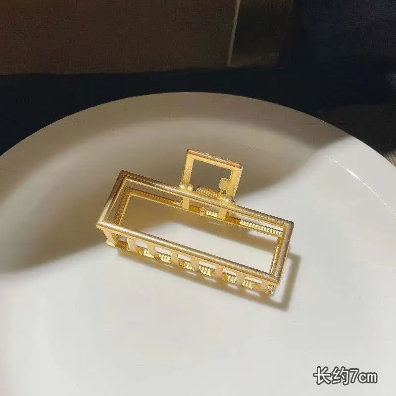 Golden Geometric Hair Clip for Women - Image 4