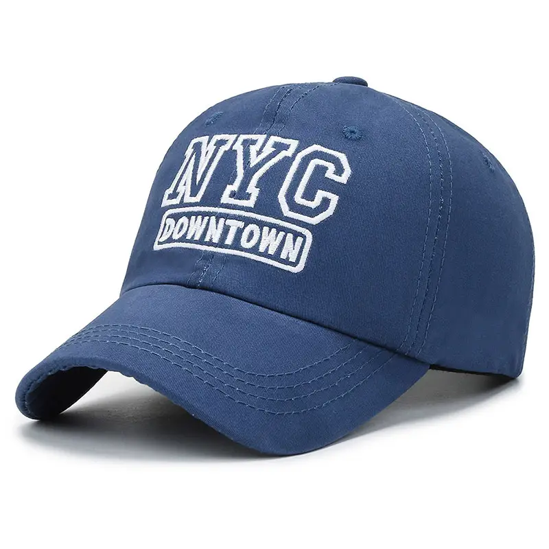 NYC Downtown Embroidered Baseball Cap Tan Women