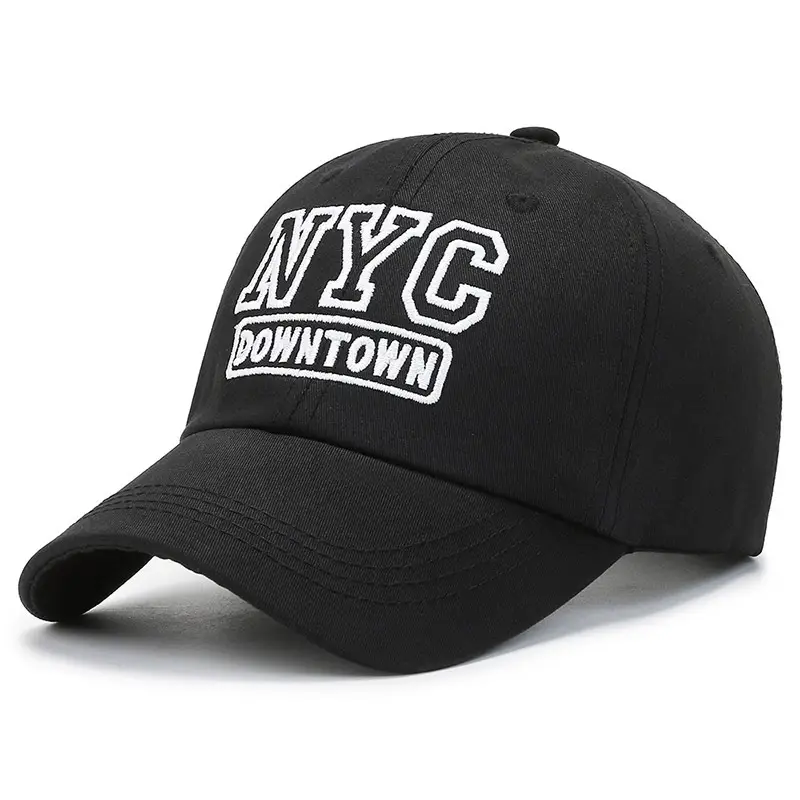 NYC Downtown Embroidered Baseball Cap Tan Women