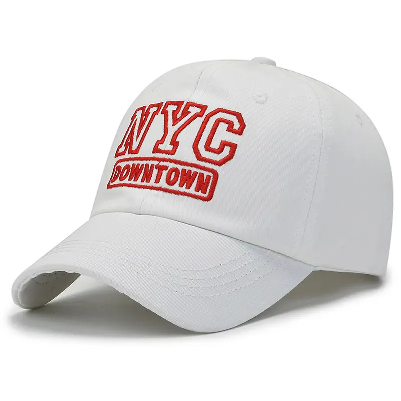 NYC Downtown Embroidered Baseball Cap Tan Women
