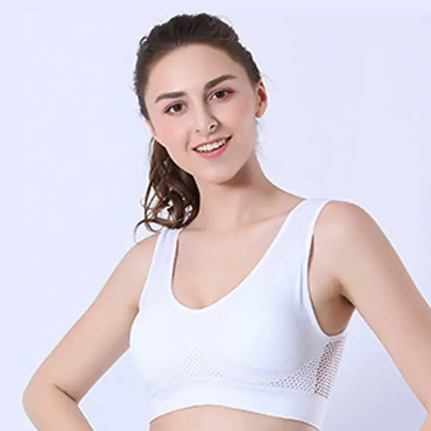 Women's Hollow Mesh Rimless Sports Bra Large - Image 6