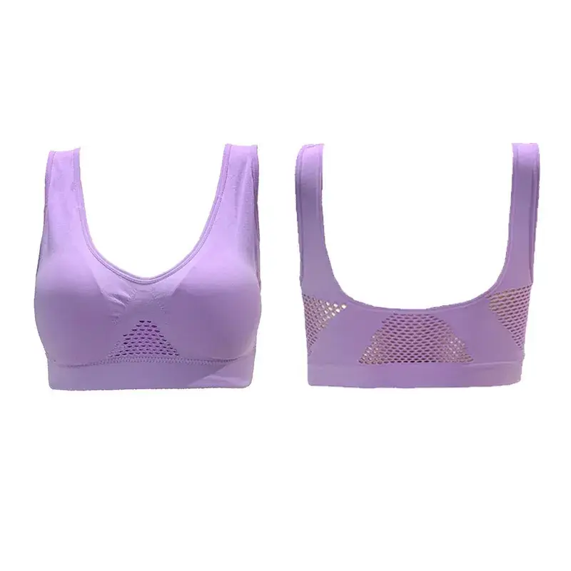 Women's Hollow Mesh Rimless Sports Bra Large - Image 7