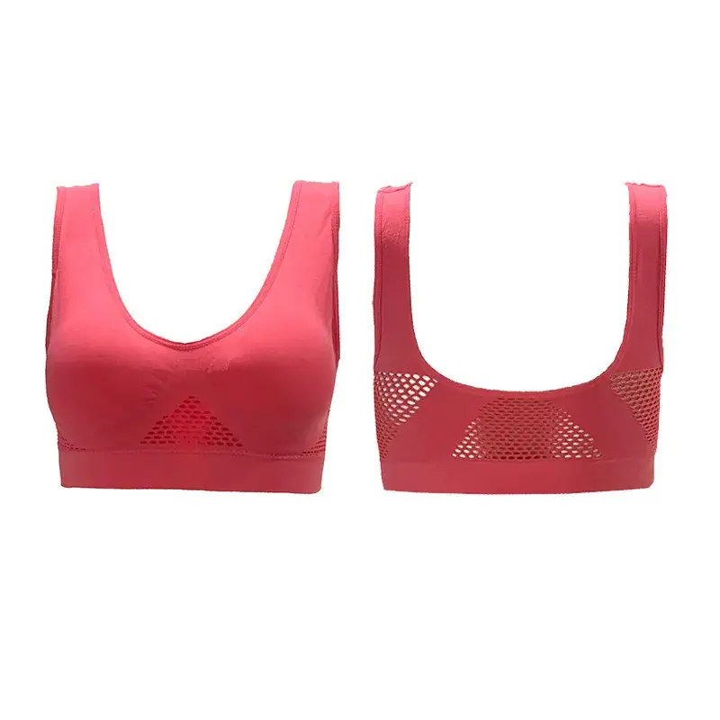 Women's Hollow Mesh Rimless Sports Bra Large - Image 8