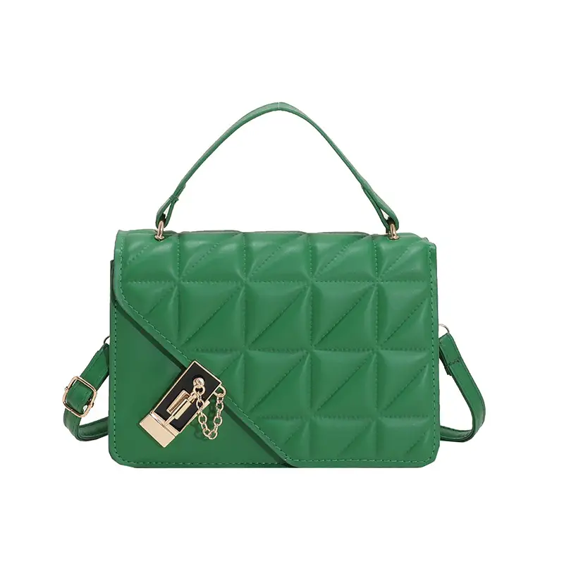 Women's Rhombus Quilted Shoulder Bag Brown 2022 - Image 3