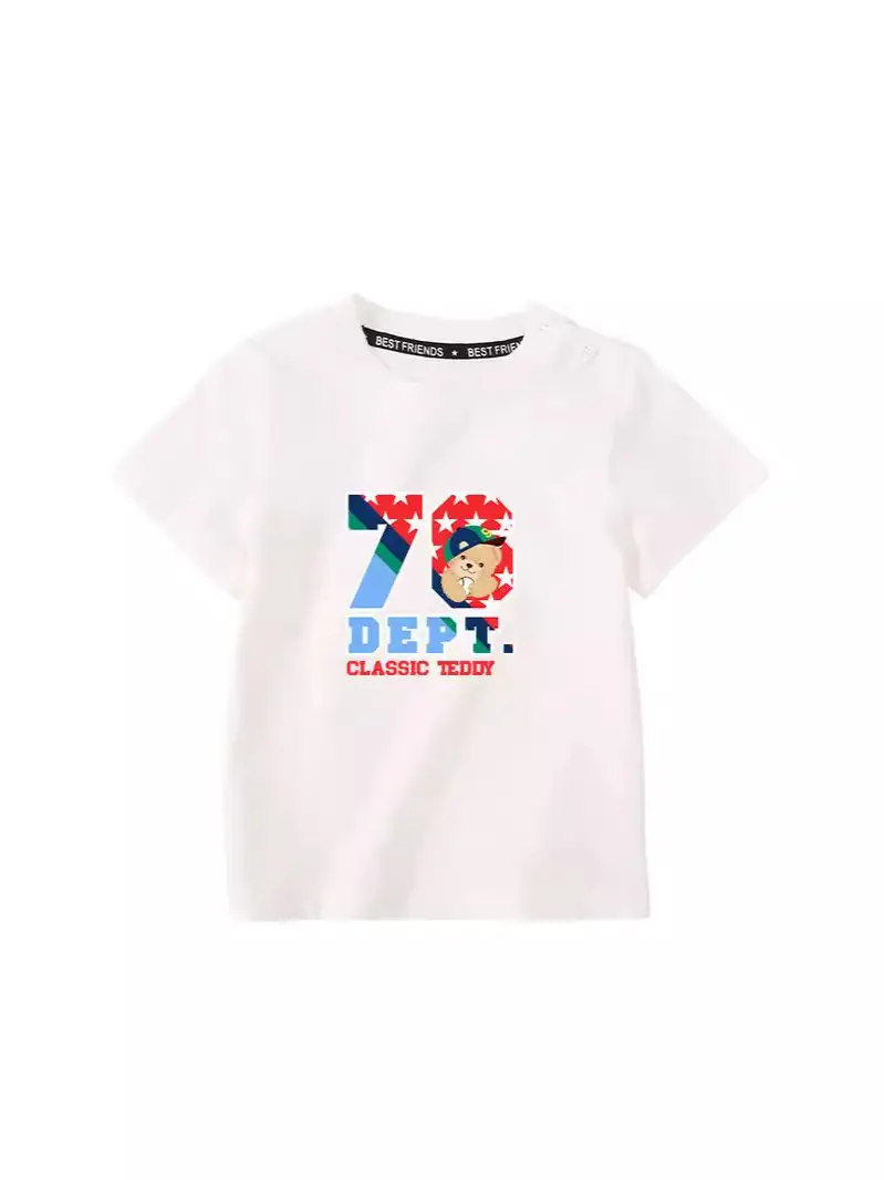 Classic Teddy 70s T-shirt Cotton Summer Boys Girls - Image 20