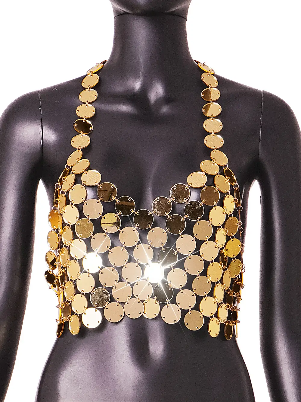 European & American New Aliexpress Amazon Beach Sexy Nightclub Handmade Acrylic Spliced Vest Top 201626 - Image 6