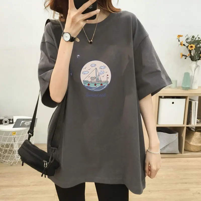 Women Loose Fit Yellow Mickey Mouse Breastfeeding Top - Image 4