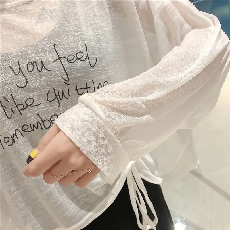 Women Chiffon Dress Suit White Black Drawstring Camisole Long Skirt — feature 12