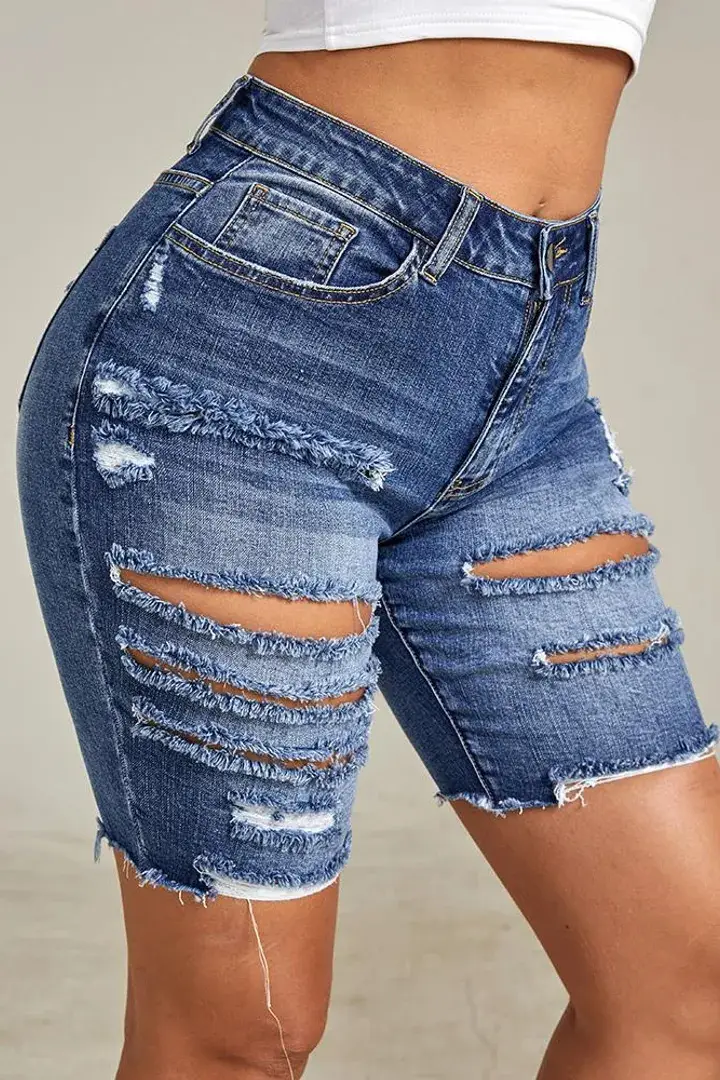 High Waist Stretch Slim Jeans Women European American