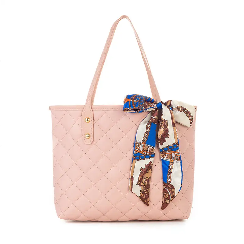Black Quilted Tote Bag with Silk Scarf 2026 - Image 10