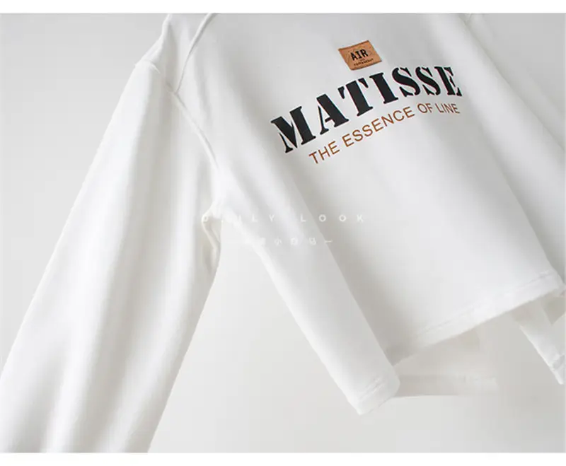 Women Grey Matisse Print Crew Neck Sweater — feature 14