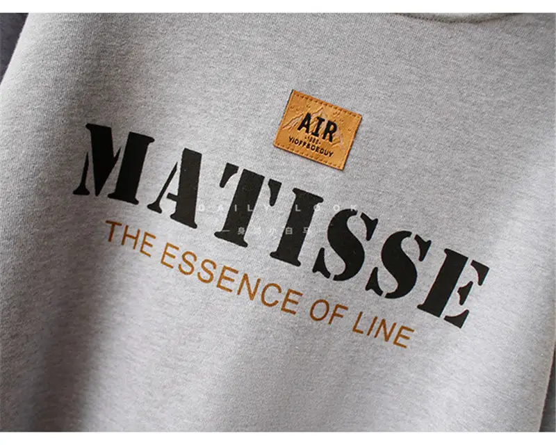 Women Grey Matisse Print Crew Neck Sweater — feature 20
