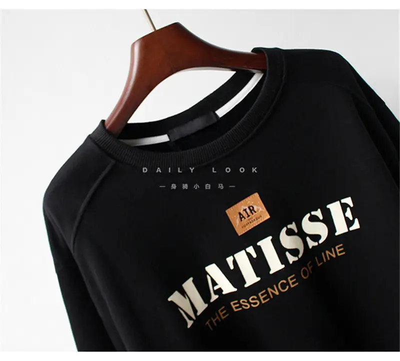 Women Grey Matisse Print Crew Neck Sweater — feature 4