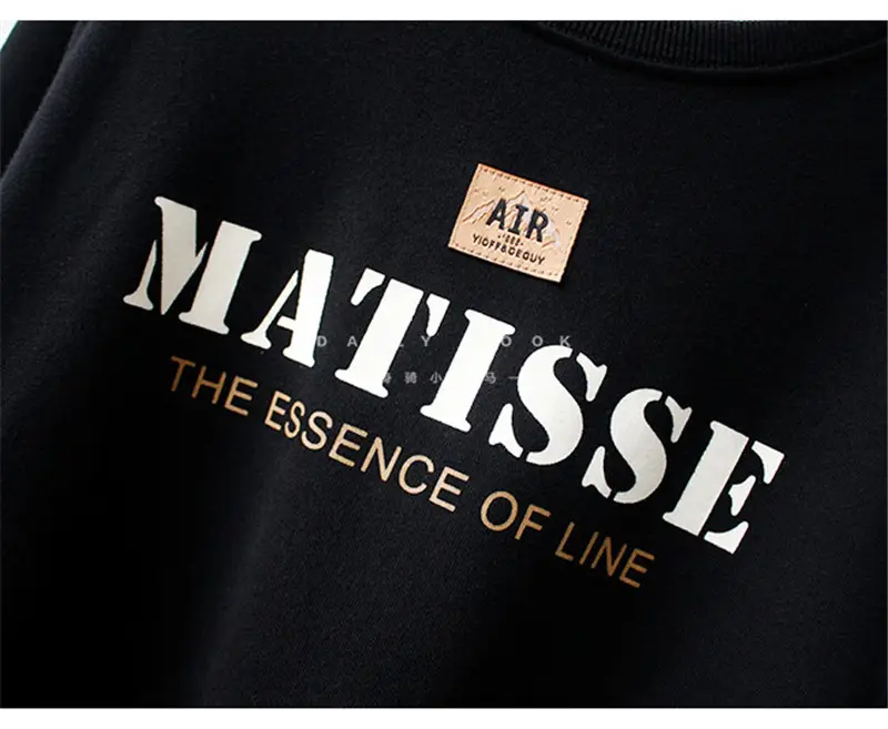 Women Grey Matisse Print Crew Neck Sweater — feature 5