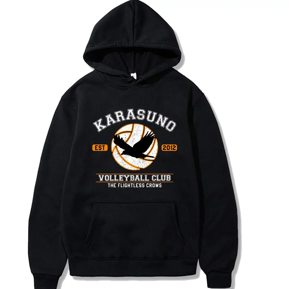 Japanese Anime Volleyball Hoodie Black Junior New Student - Image 5