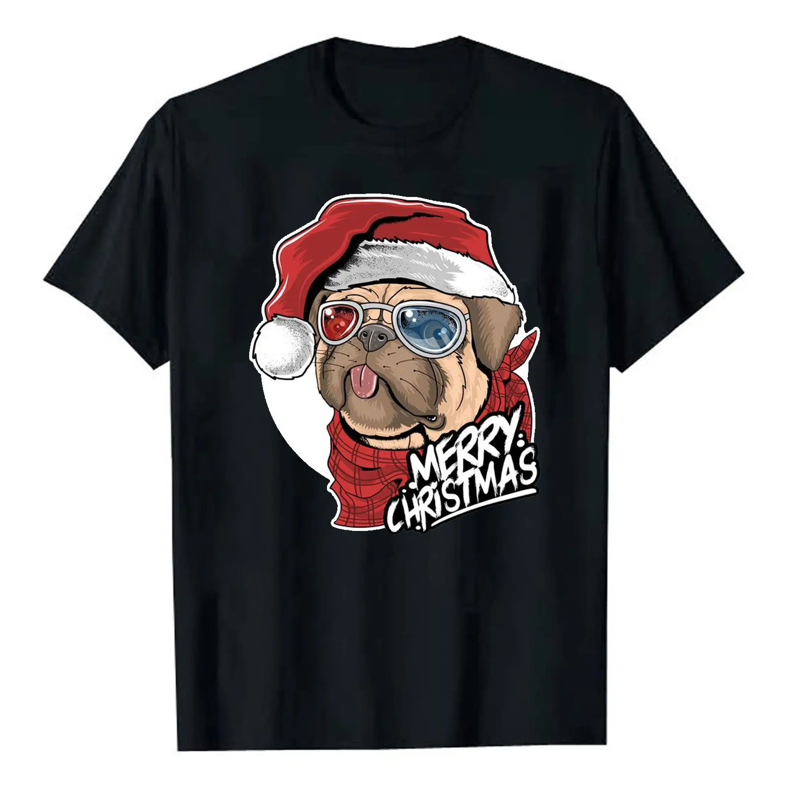 2025 Christmas T-Shirt Santa Claus Print Men Women Loose Fit