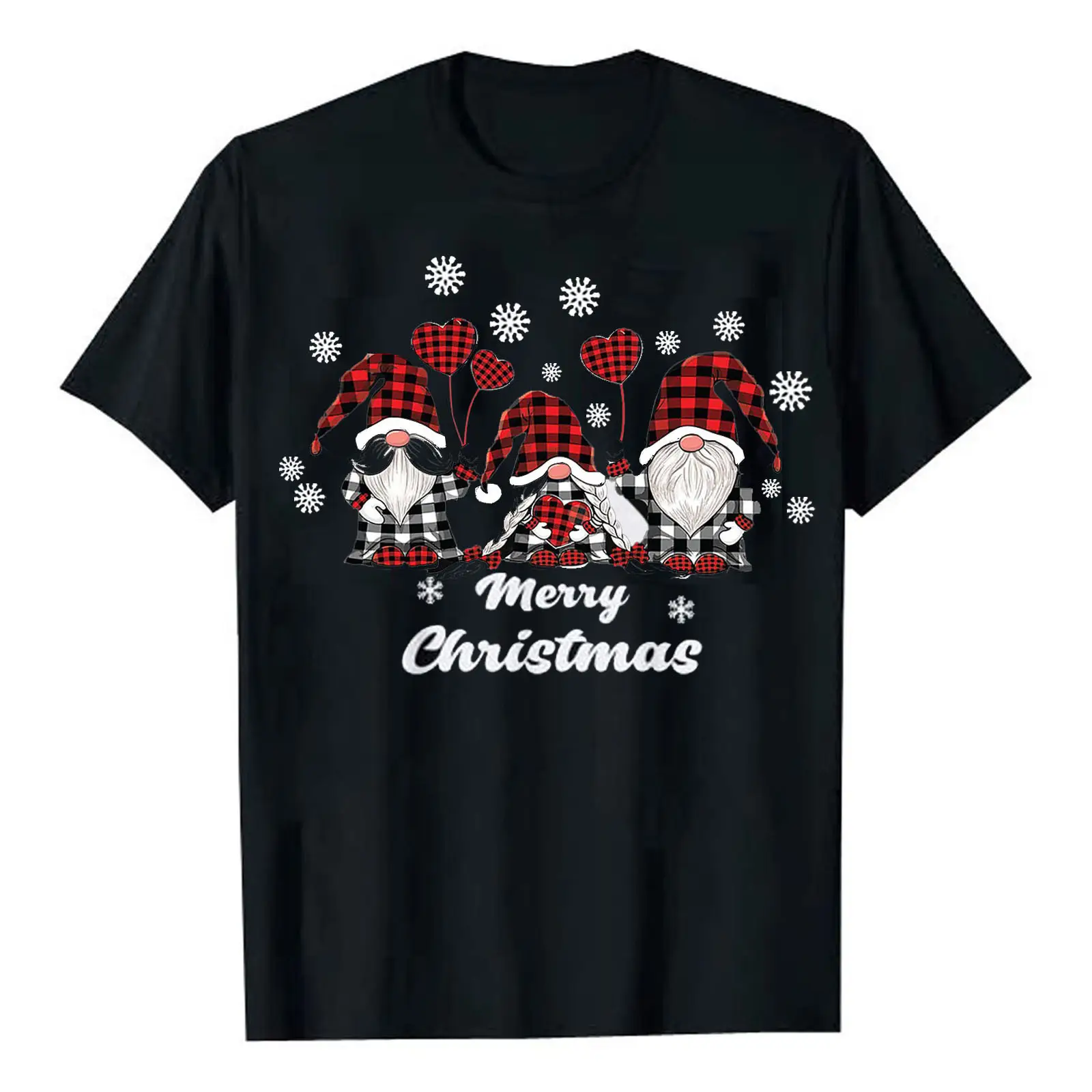 2025 Christmas T-Shirt Santa Claus Print Men Women Loose Fit