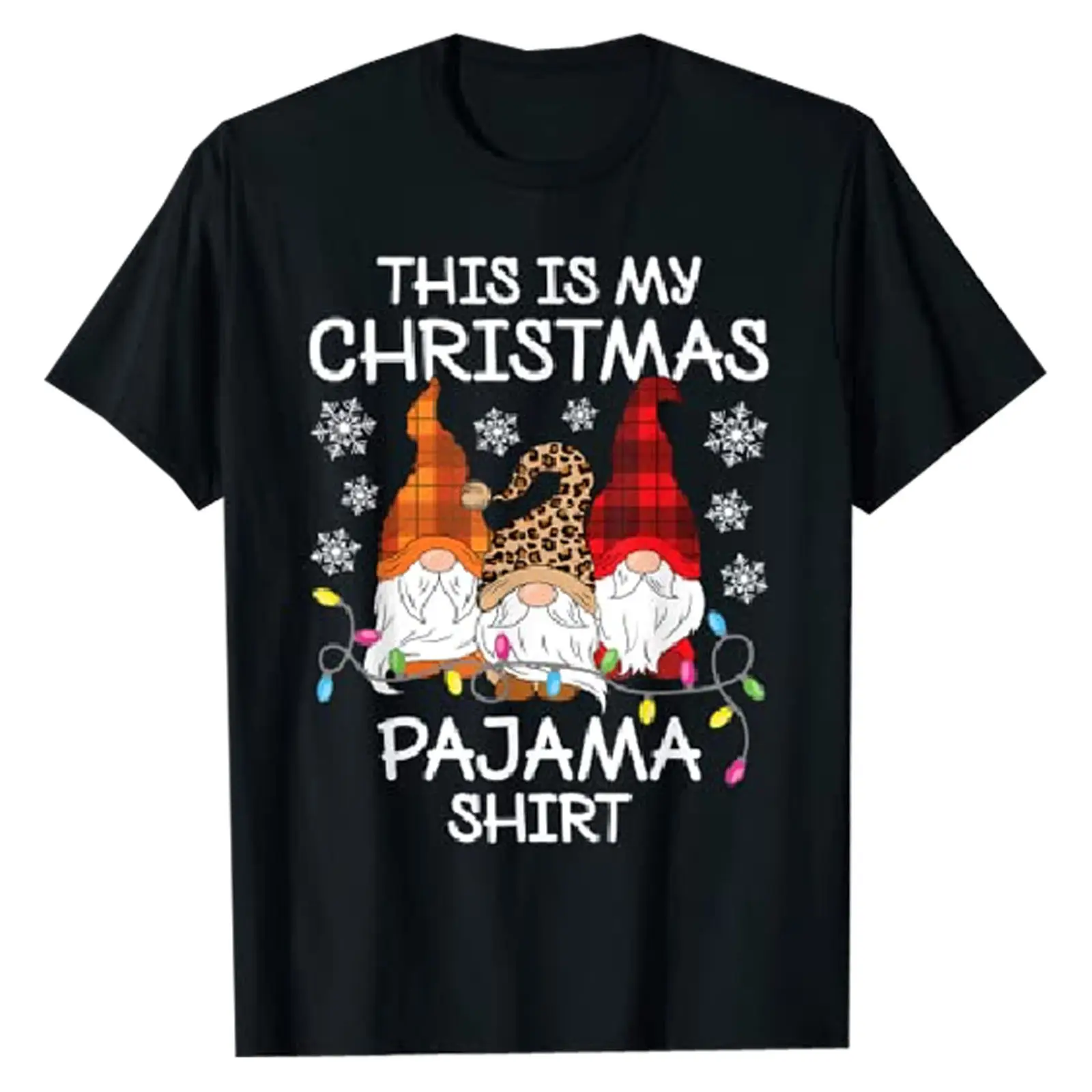 2025 Christmas T-Shirt Santa Claus Print Men Women Loose Fit