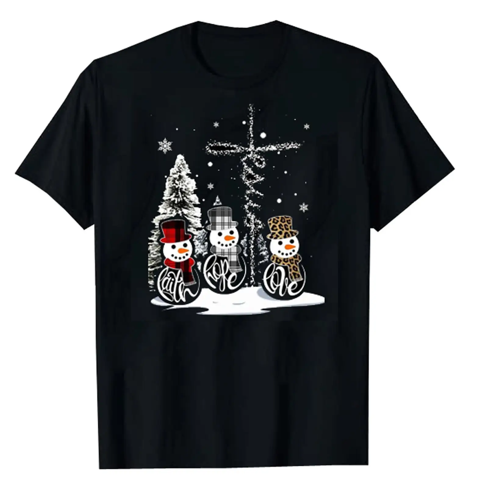 2025 Christmas T-Shirt Santa Claus Print Men Women Loose Fit