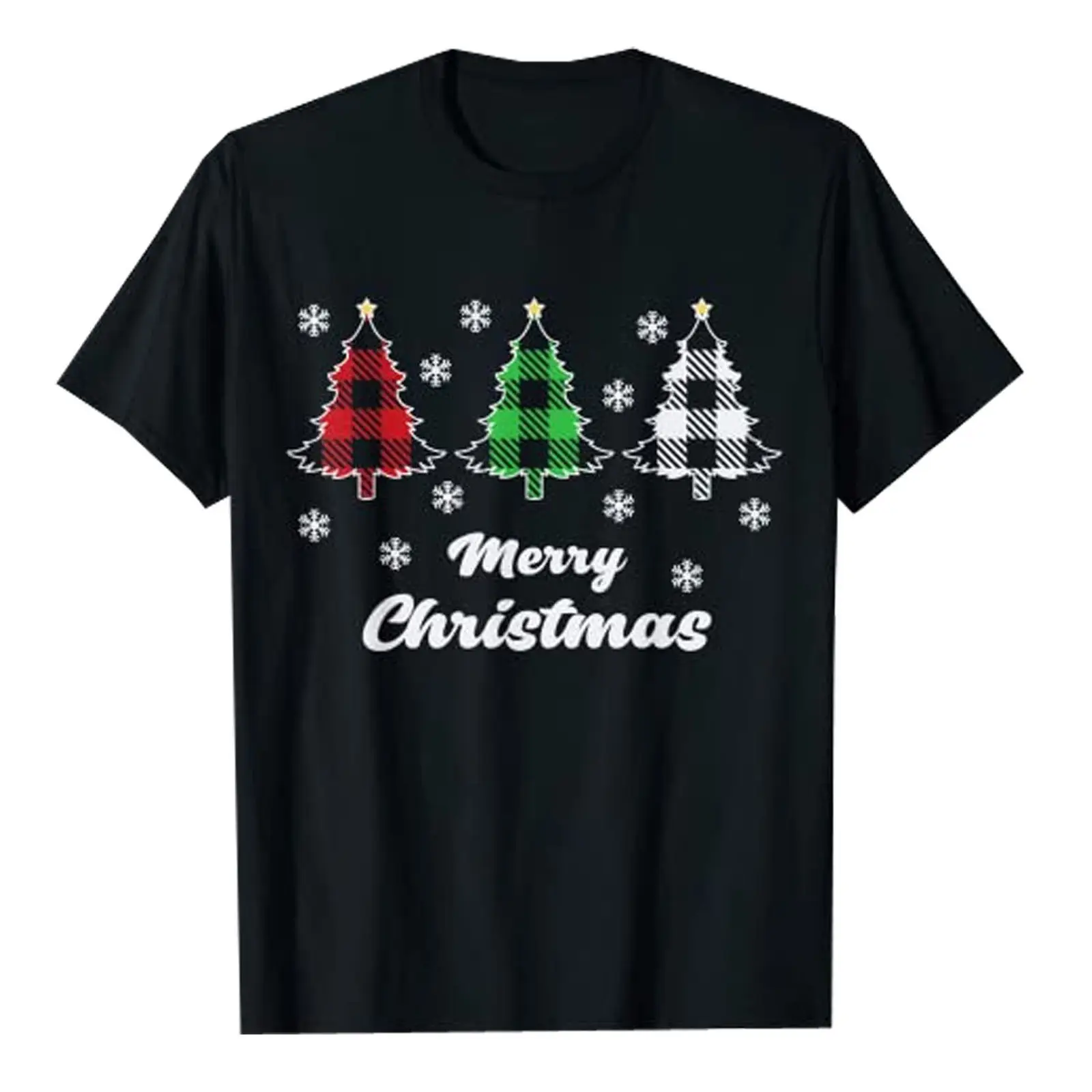 2025 Christmas T-Shirt Santa Claus Print Men Women Loose Fit