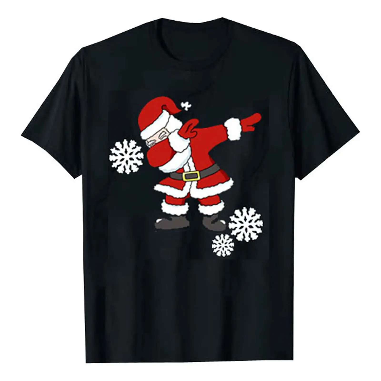 2025 Christmas T-Shirt Santa Claus Print Men Women Loose Fit