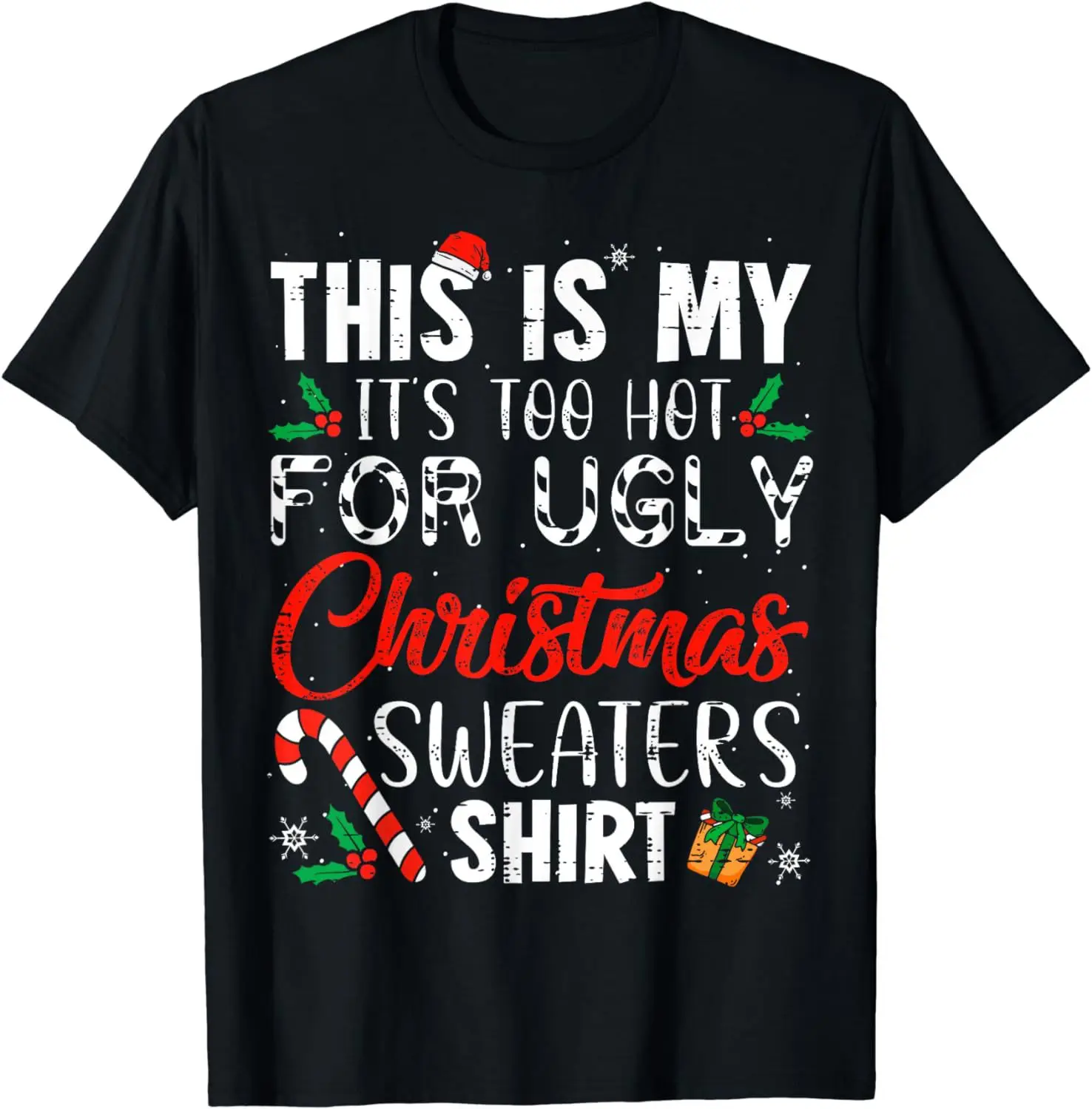 2025 Christmas T-Shirt Santa Claus Print Men Women Loose Fit