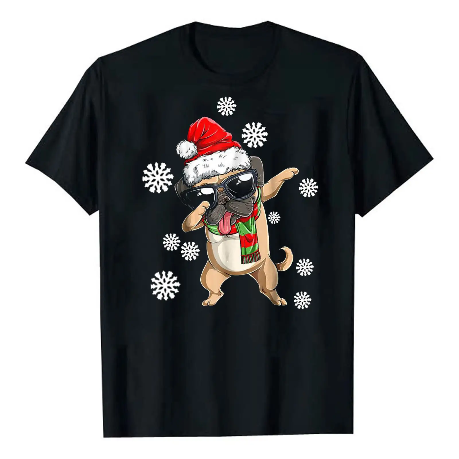 2025 Christmas T-Shirt Santa Claus Print Men Women Loose Fit