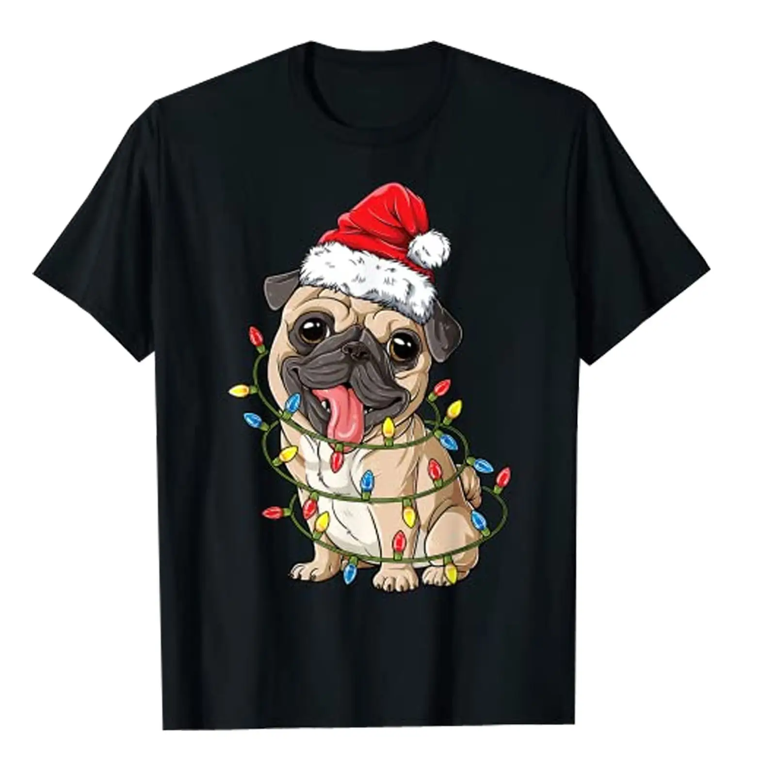 2025 Christmas T-Shirt Santa Claus Print Men Women Loose Fit