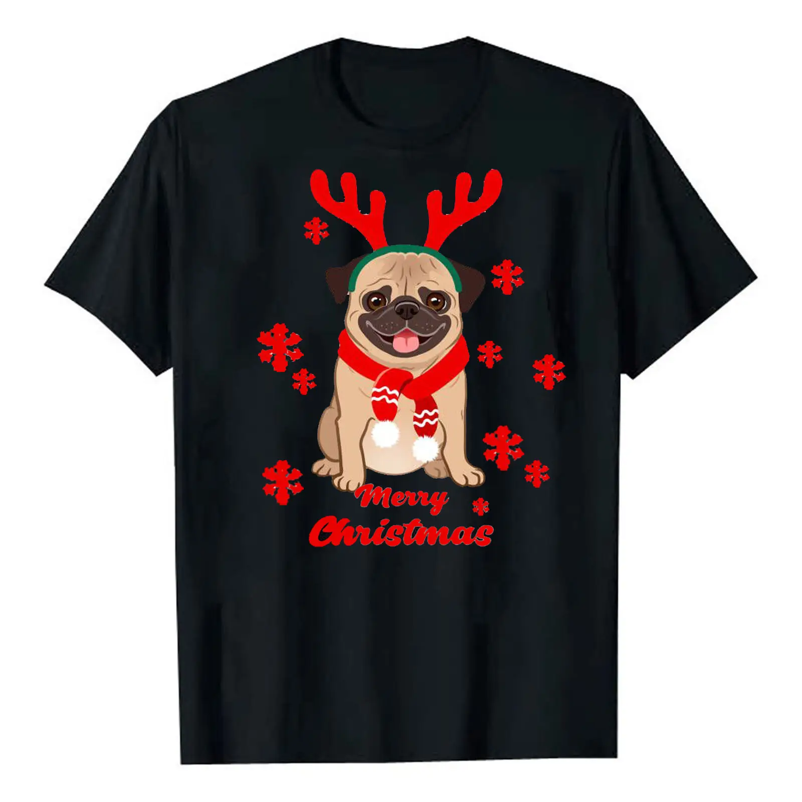 2025 Christmas T-Shirt Santa Claus Print Men Women Loose Fit