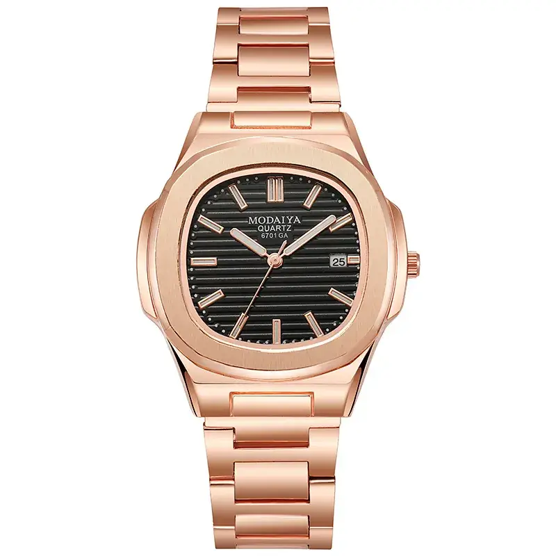 Men's Alloys Steel Belt Watch with Crystal Dial