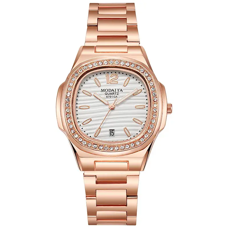 Modality Square Watch for Men Silver Alloy Belt