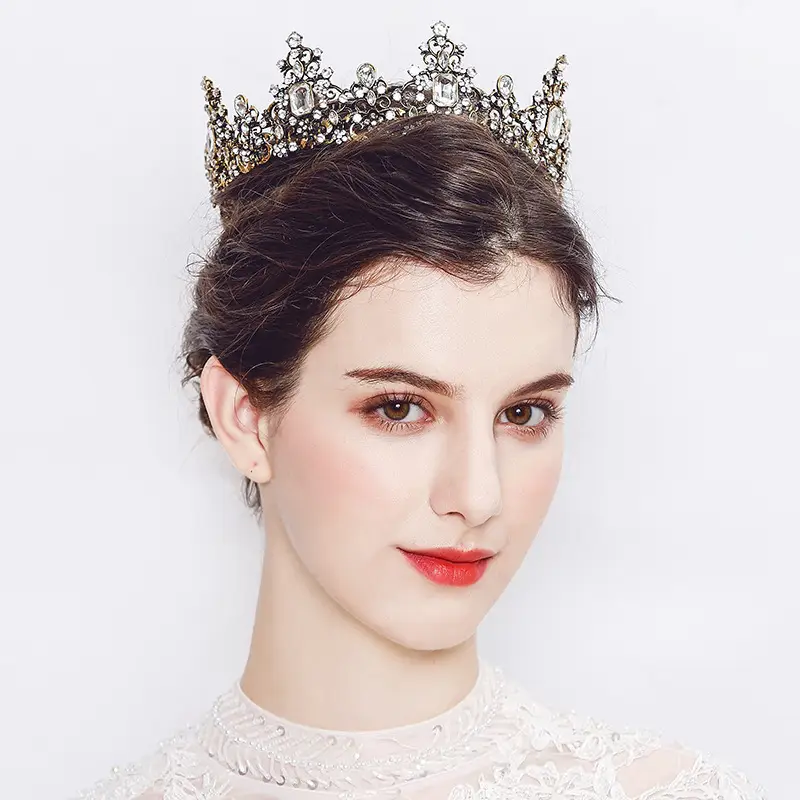 Alloy Bridal Crown with Colorful Rhinestones - Image 4