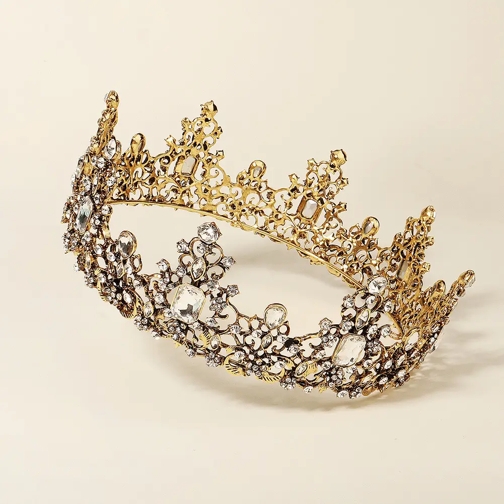 Alloy Bridal Crown with Colorful Rhinestones - Image 5
