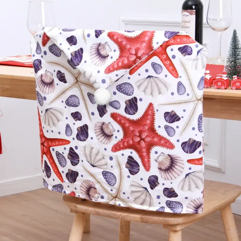 New Cross-Border Christmas Chair Cover with Old Man Snowman Design - Image 4