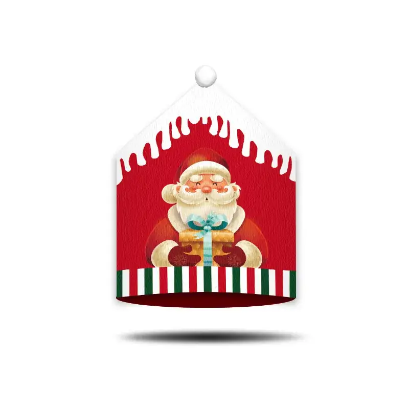 New Cross-Border Christmas Chair Cover with Old Man Snowman Design - Image 6