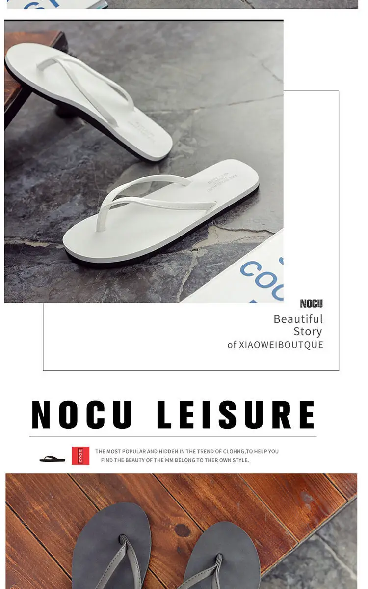 Men's Tan Leather Flip Flops Non-Slip Summer — feature 11